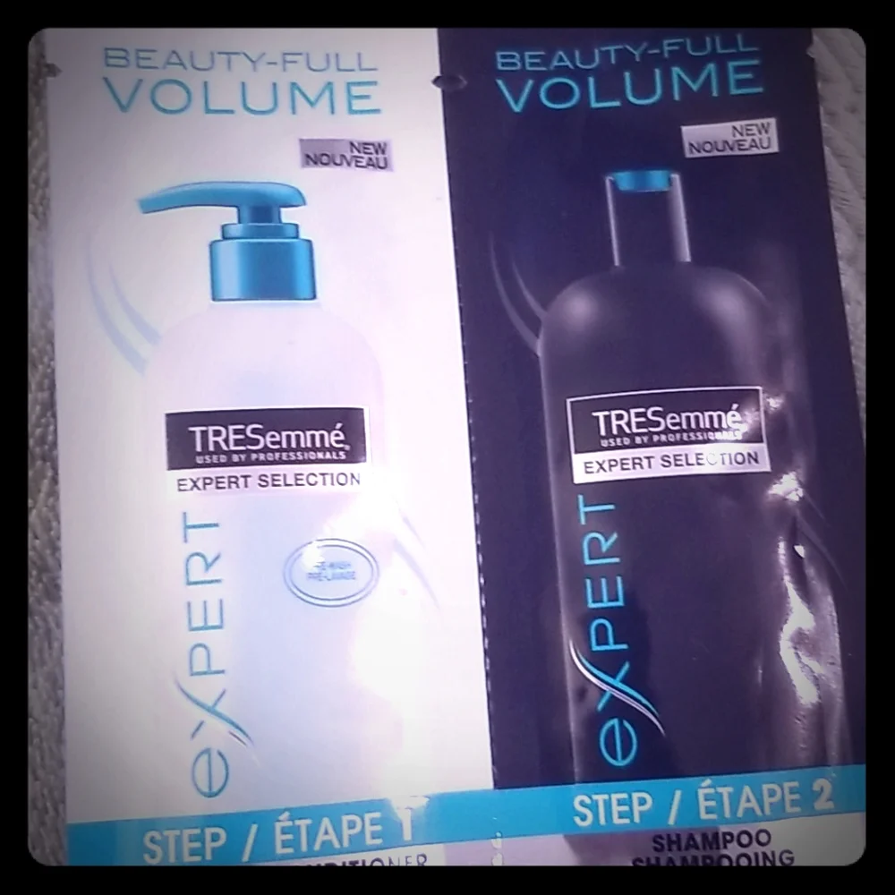4/25 bundle item. TRESemmé BeautyFull volume Sample Pack